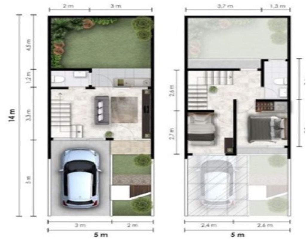 foto denah rumah tipe RIVERGATE H 20 33 perumahan GARDENS AT CANDI SAWANGAN (NEW)