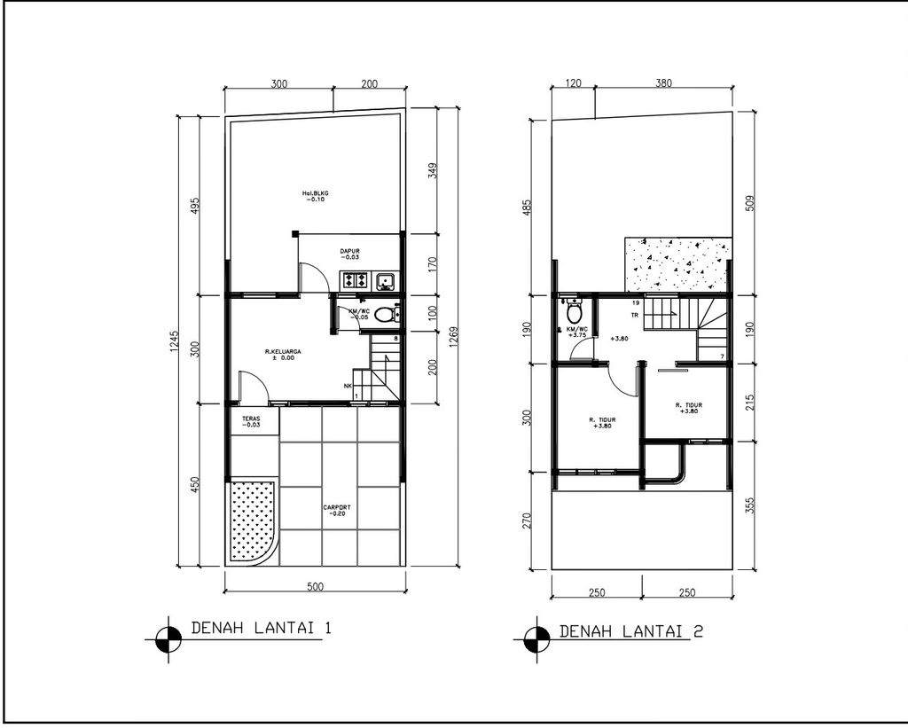foto denah rumah tipe 38 Compact (2 kamar)(474) perumahan Cluster Beverly