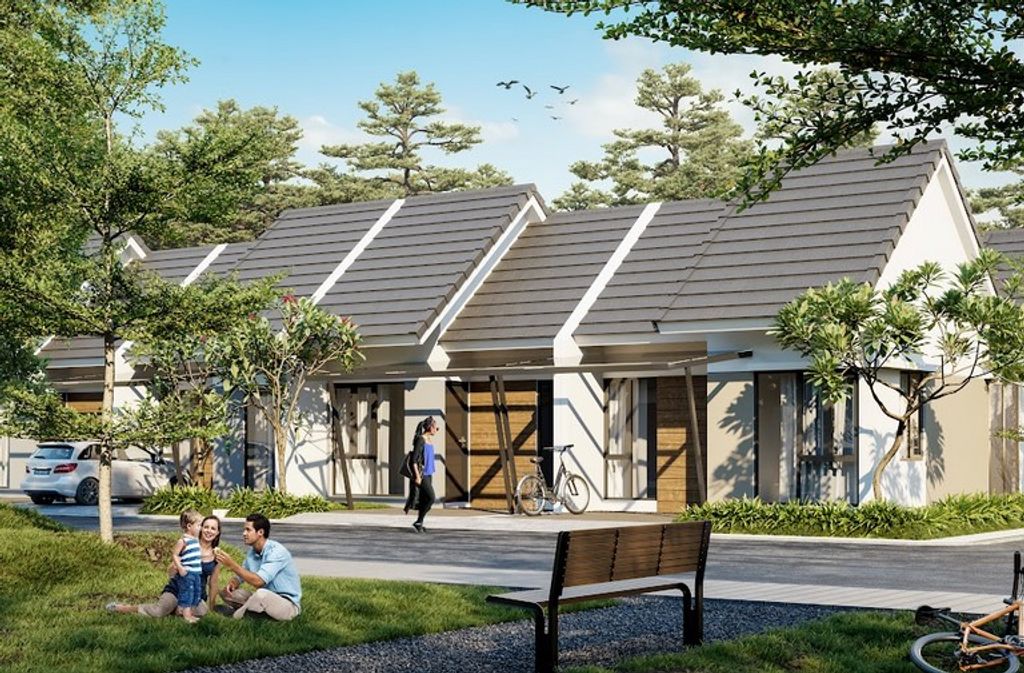 foto tampak rumah tipe LE HAVRE 503 perumahan MUTIARA GADING CITY CLUSTER MONACO & PARIS