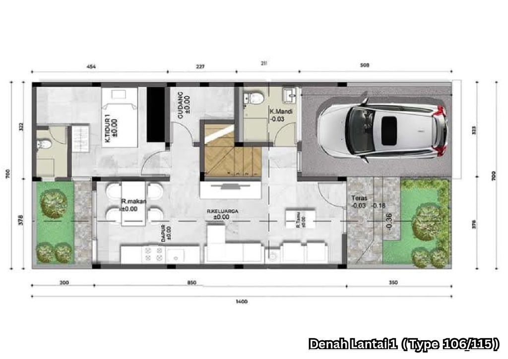 foto denah rumah tipe 115 perumahan JADE ESTATE A