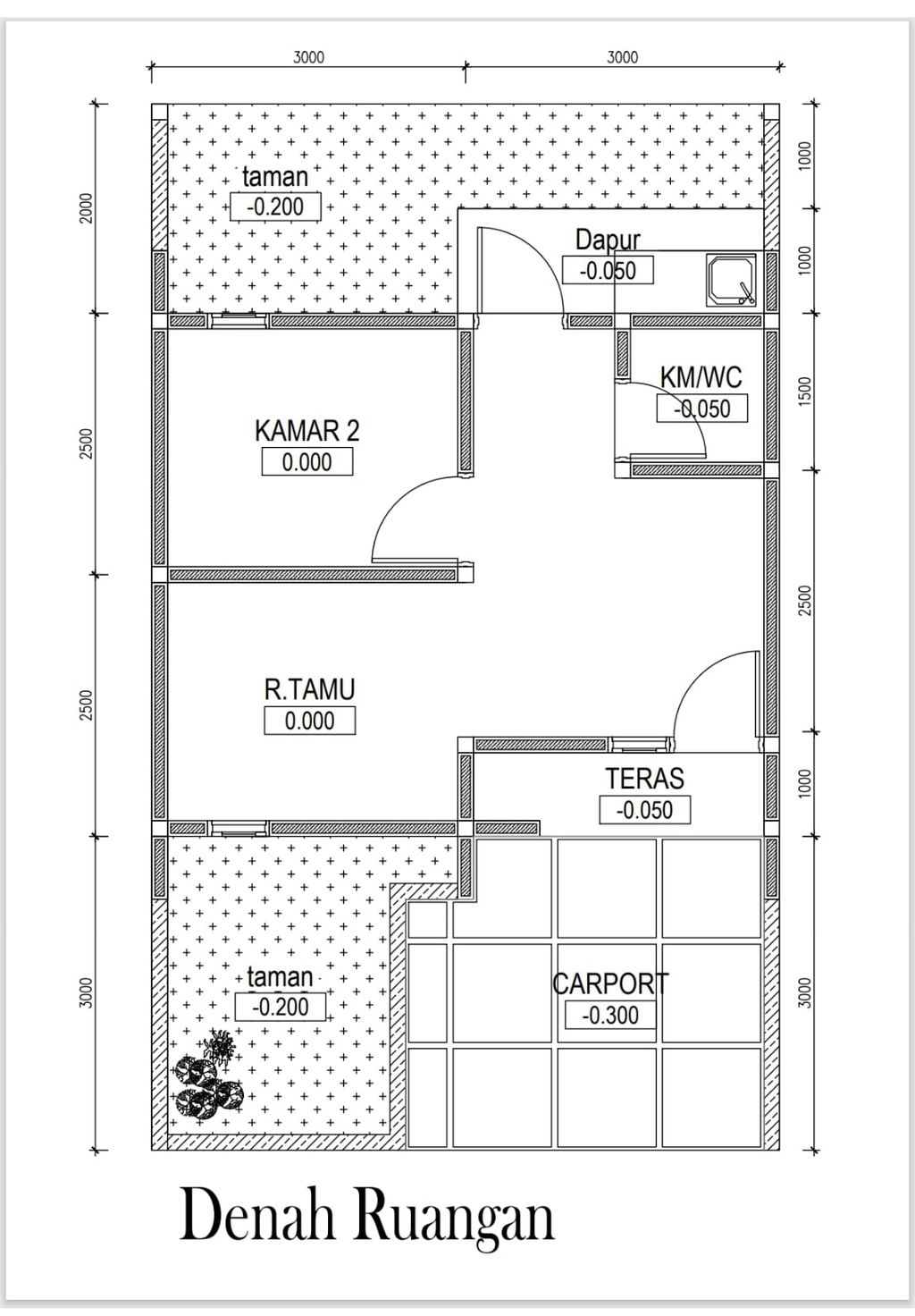 foto denah rumah tipe SUBSIDI 30 perumahan Kembang Rubah Regency 9 Cepu