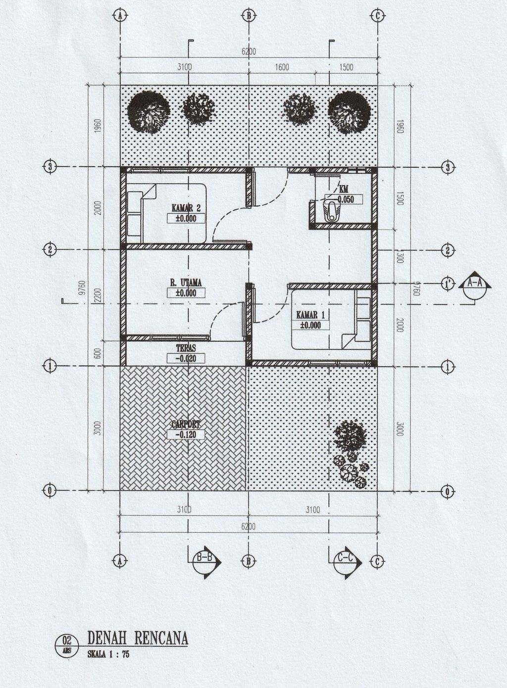 foto denah rumah tipe 30 perumahan RAHAYU MUTIARA INDAH
