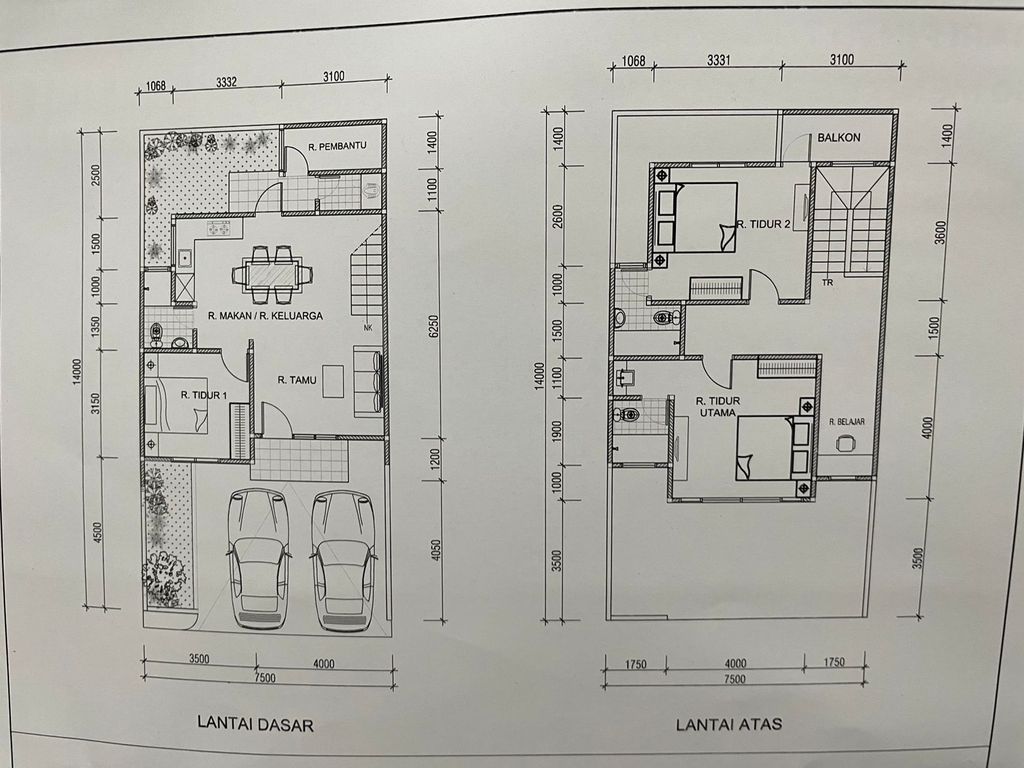 foto denah rumah tipe D2 perumahan Griya Asri Lestari