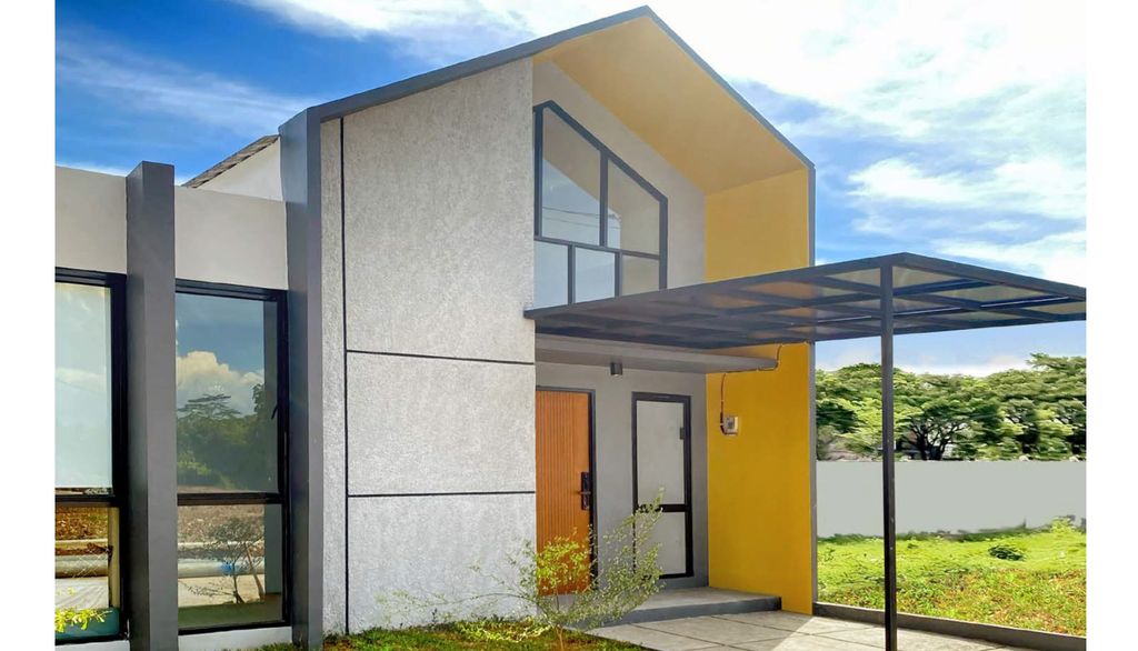 foto tampak rumah tipe SUITE 31/82 (JUNI 24) perumahan GRAND TENJO RESIDENCE-OAKWOOD