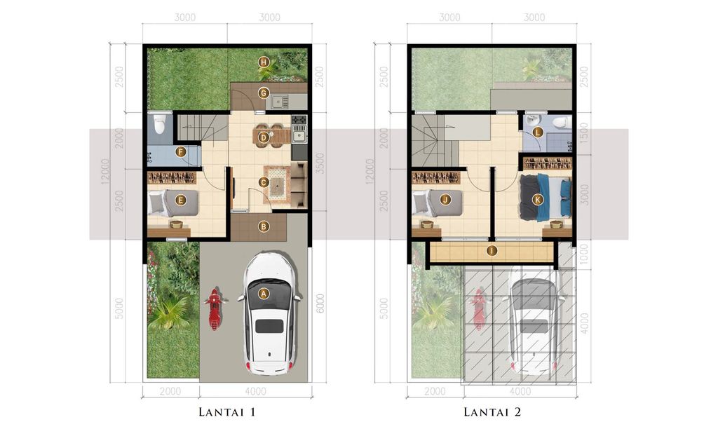 foto denah rumah tipe OAKWOOD LUXE 55/72 (JULI 24) perumahan GRAND TENJO RESIDENCE-OAKWOOD