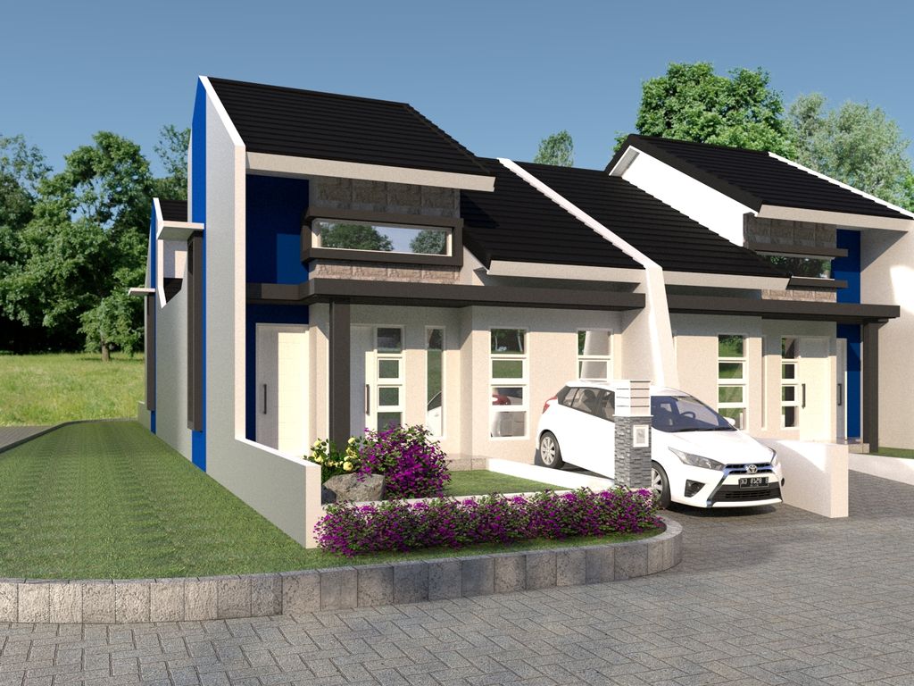 foto tampak rumah tipe Salvia perumahan LA DIVA GREEN HILL