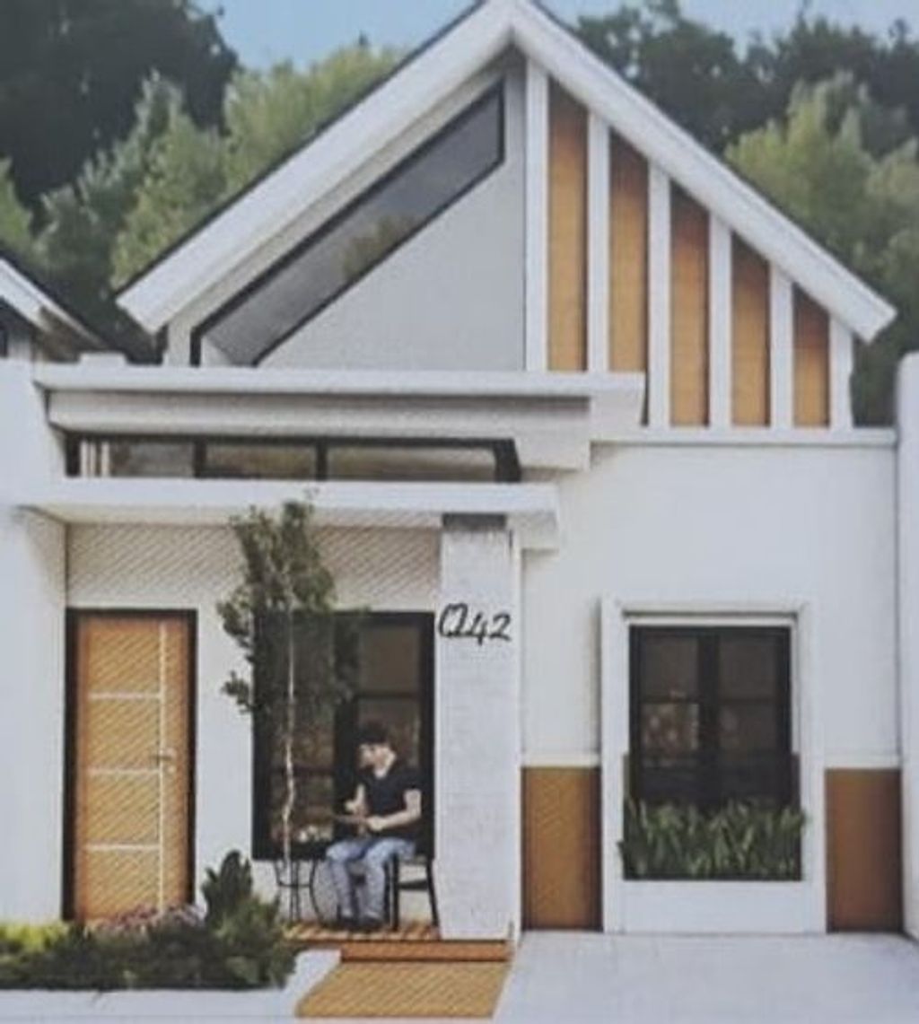 foto tampak rumah tipe 45/66 perumahan QUEEN CEMPAKA