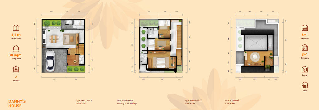 foto denah rumah tipe B02 perumahan Prominence House