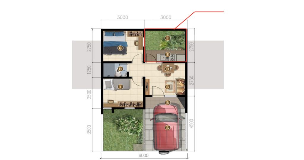 foto denah rumah tipe WILLOW HOOK 31/92 (AUG 24) perumahan GRAND TENJO RESIDENCE-OAKWOOD