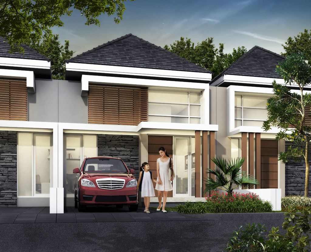 foto tampak rumah tipe 40/91 perumahan PALM VILLE REGENCY