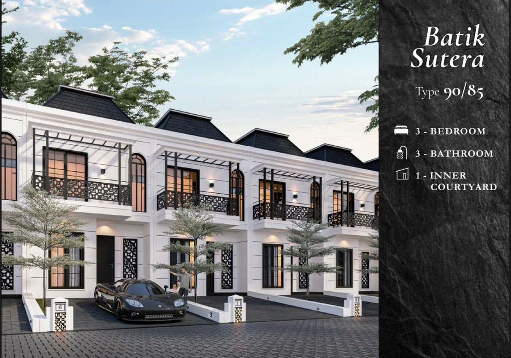 foto tampak rumah tipe SUTERA perumahan BATIK SIGNATURE