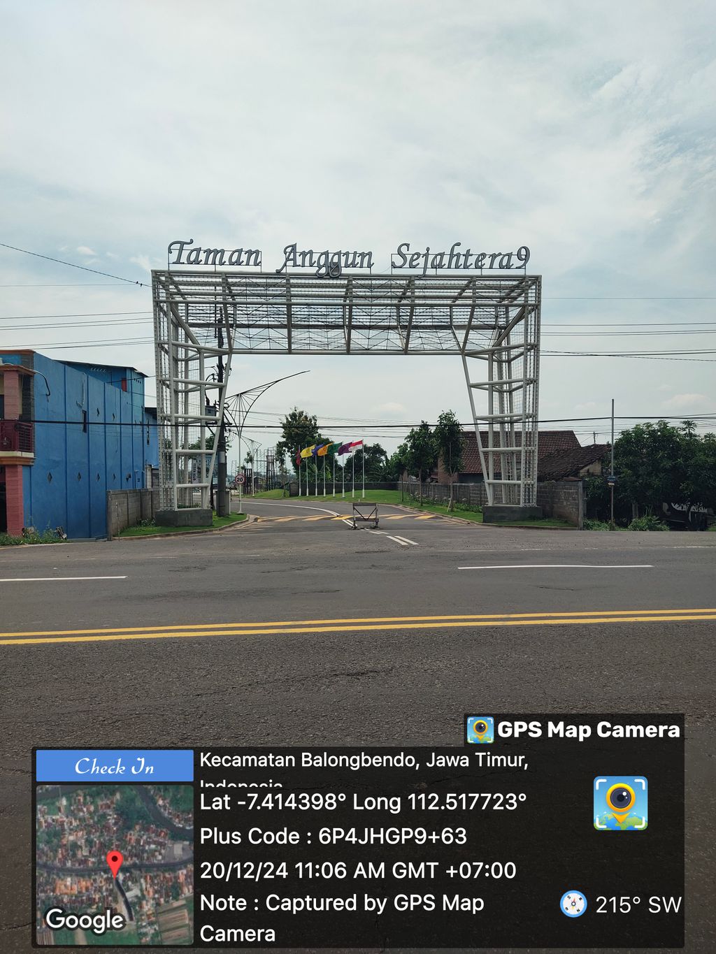foto gerbang perumahan TAMAN ANGGUN SEJAHTERA 9