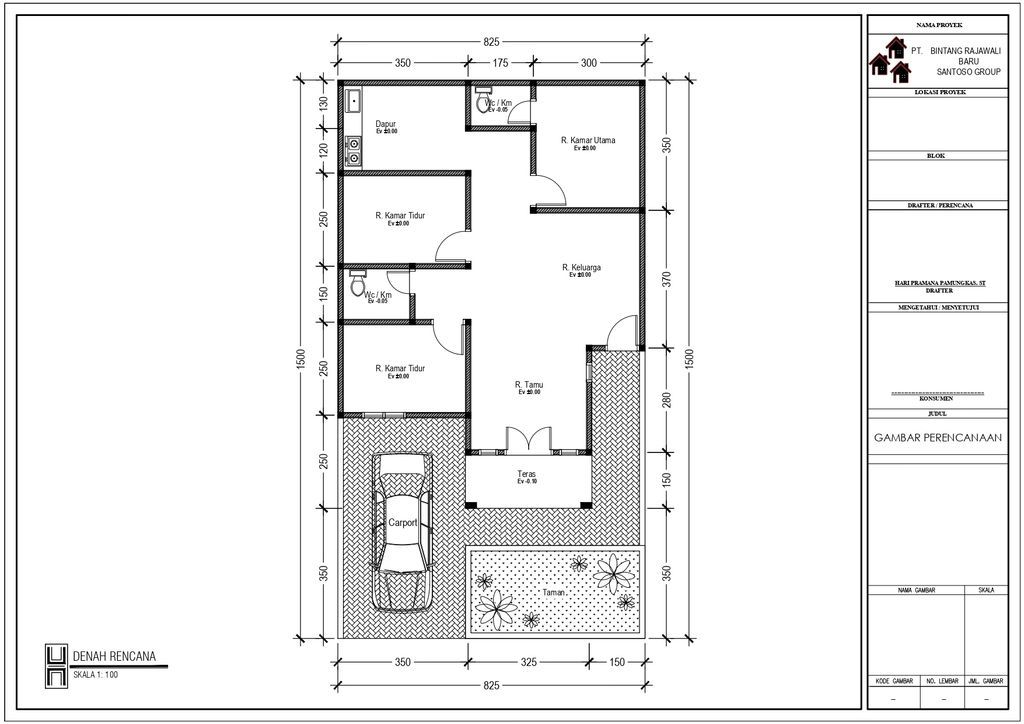 foto denah rumah tipe 80 perumahan PERUMAHAN DIAMOND RESIDENCE