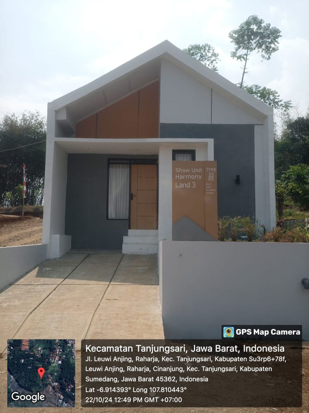 foto tampak rumah tipe 33/60 perumahan Harmony land 3