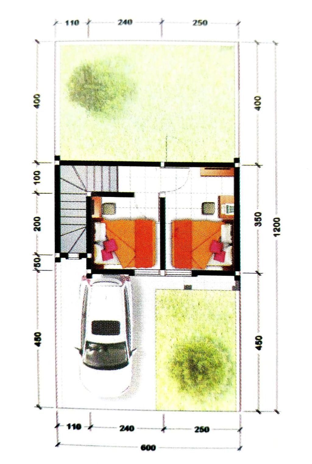 foto denah rumah tipe Blok J-19 Neo Anderson Cluster Kensington perumahan The Anvaya Juanda