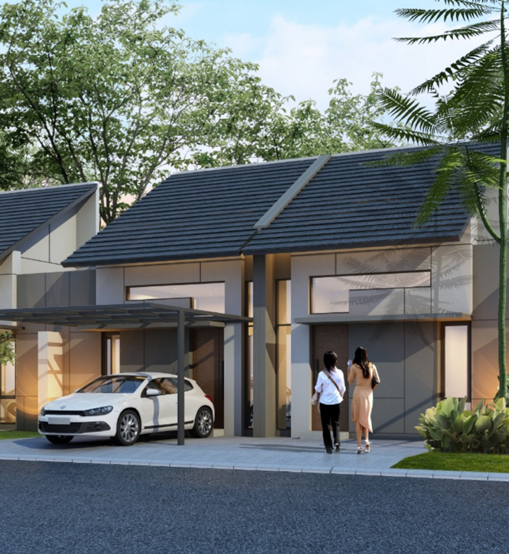 foto tampak rumah tipe Daryl (3BR) perumahan ROYAL RESIDENCE MENGANTI