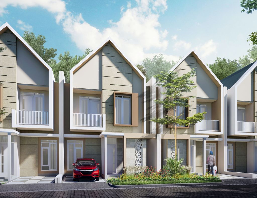 foto tampak rumah tipe 81/98 perumahan GRAND VIOLA TOWNHOUSE TAHAP 2