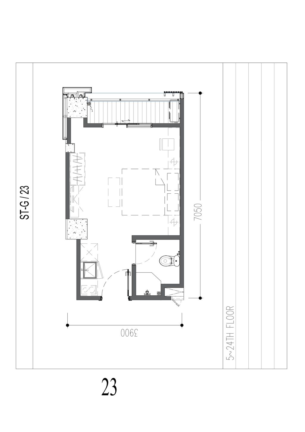 foto denah rumah tipe Studio G perumahan APARTEMEN ANWA RESIDENCE