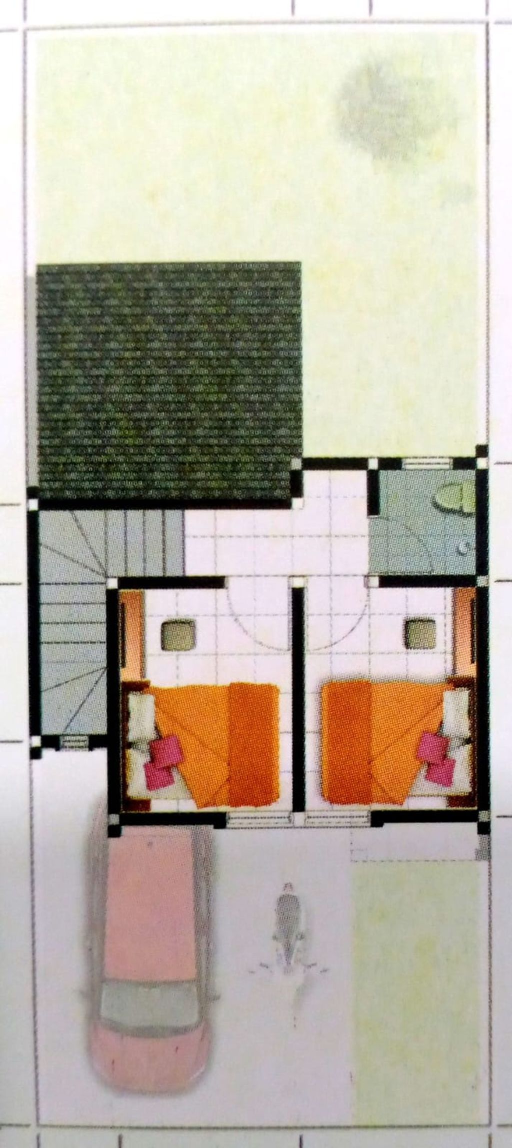 foto denah rumah tipe Blok A 10 Camden Cluster Kensington perumahan The Anvaya Juanda