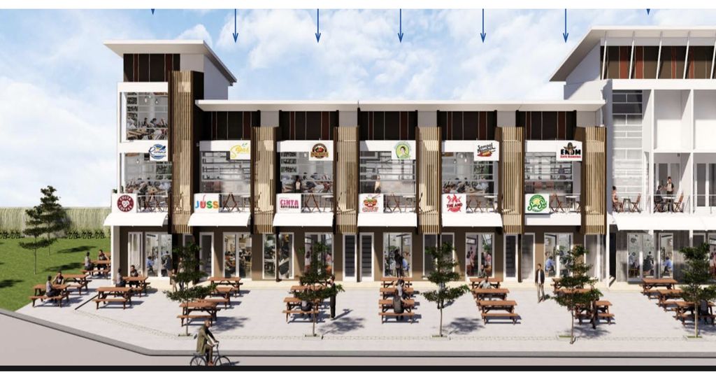 foto tampak rumah tipe RUKO THE PLAZA 2 LANTAI (NOV 24) 81/55 perumahan RUKO THE PLAZA - PANJIBUWONO CITY BEKASI