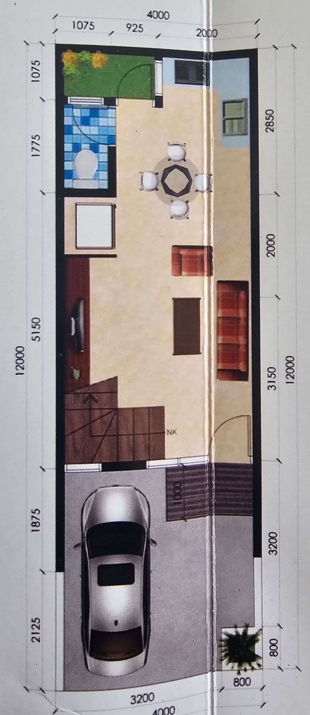 foto tampak rumah tipe 64 DS II R perumahan Gladiola Residence