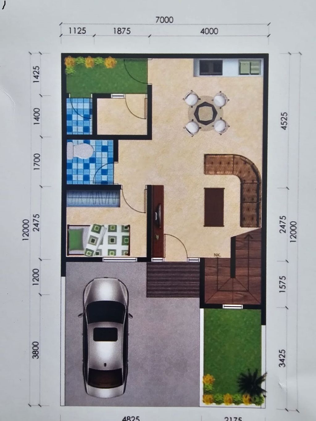 foto tampak rumah tipe 96 BU II R perumahan Gladiola Residence