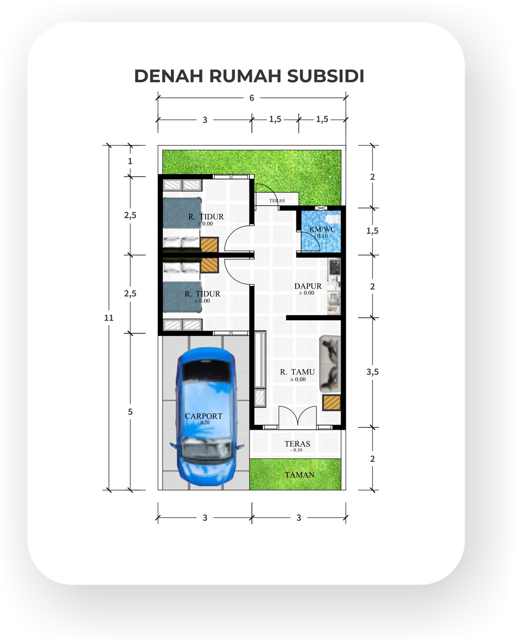 foto denah rumah tipe ARUNIMA perumahan GRAND CAHAYA CLASSICA HILL 2