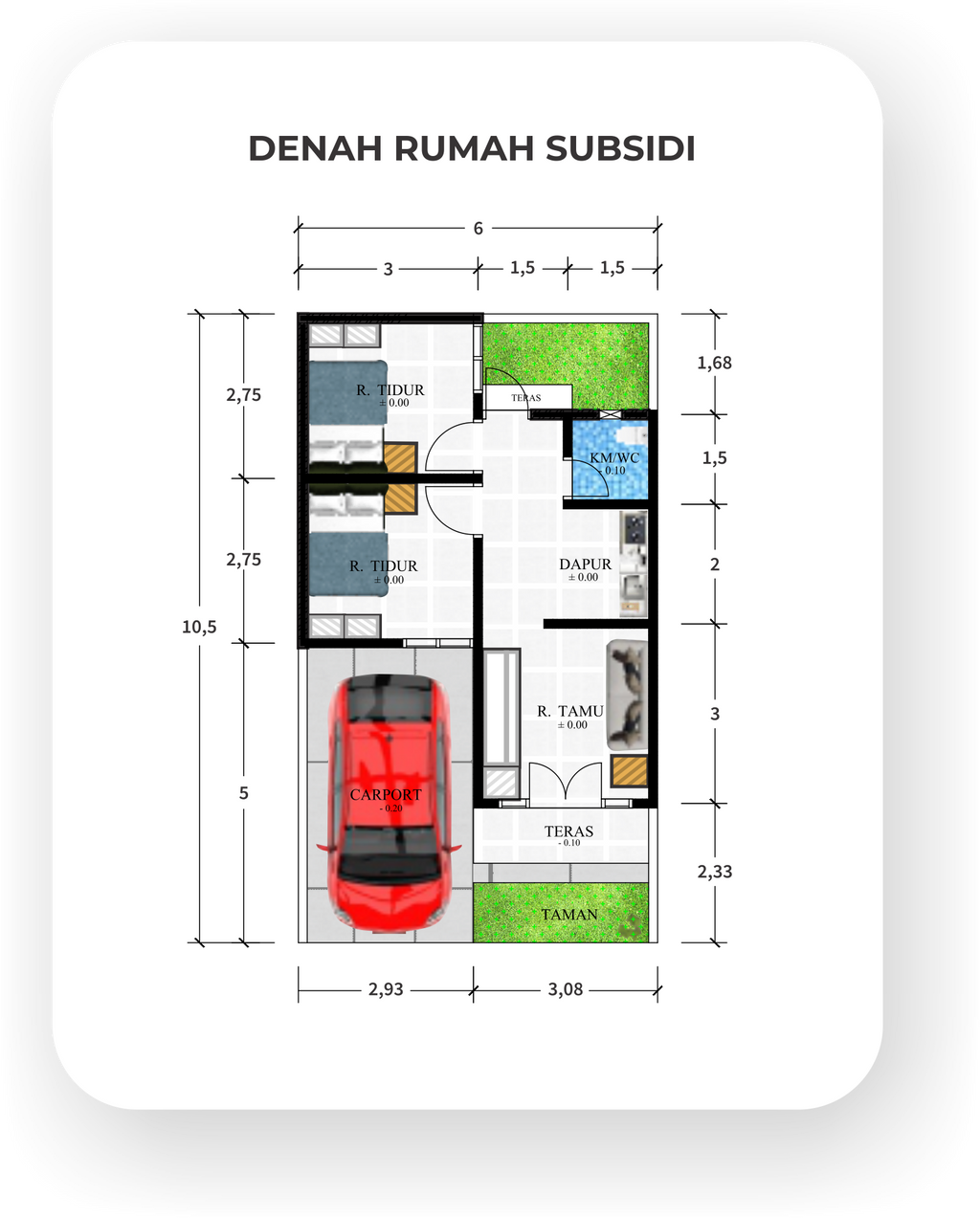foto denah rumah tipe ANNIRA perumahan GRAND CAHAYA CLASSICA HILL 2