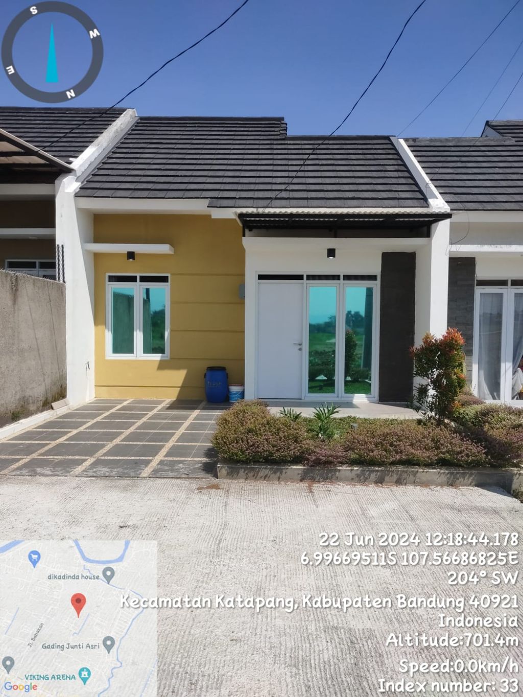 foto tampak rumah tipe 36/72 BARU perumahan TEDUH KATAPANG