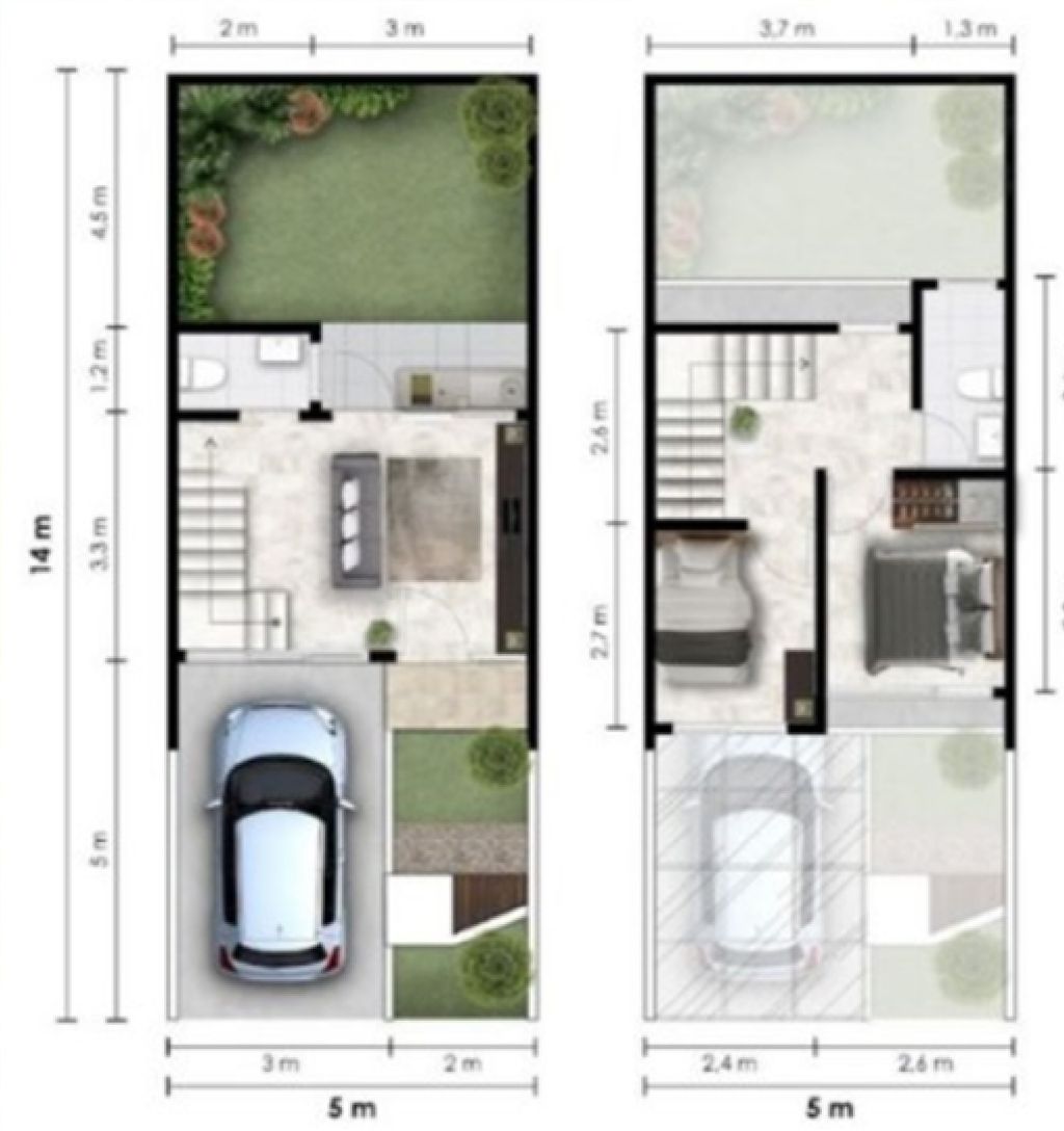 foto denah rumah tipe RIVERGATE H.20.67 perumahan GARDENS AT CANDI SAWANGAN (NEW)