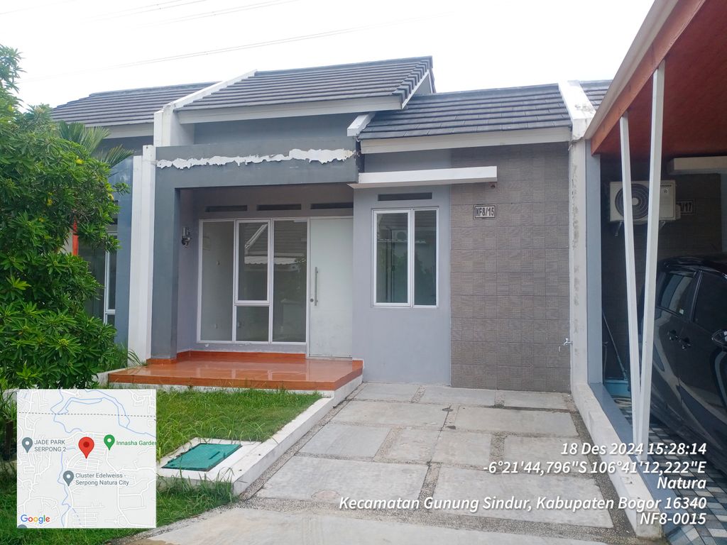 foto tampak rumah tipe NF8-15 perumahan SERPONG NATURA CITY