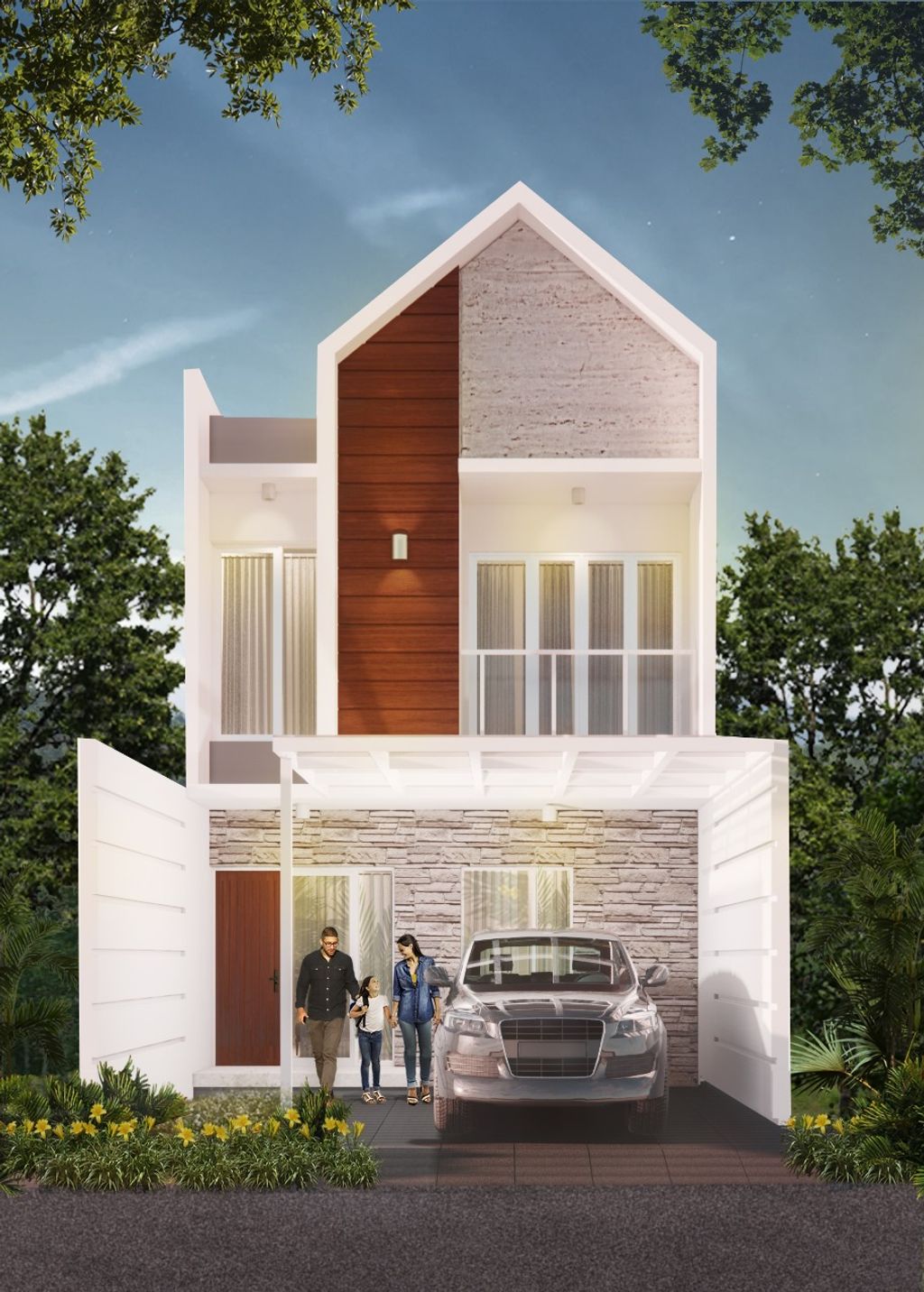 foto tampak rumah tipe 83/91 perumahan PALM VILLE REGENCY