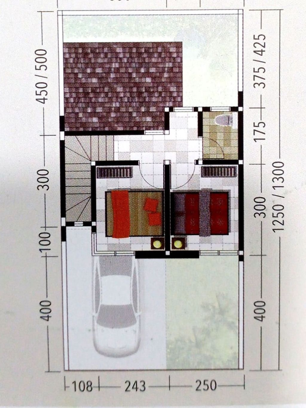 foto denah rumah tipe Blok A-06 Avila perumahan The Anvaya Juanda