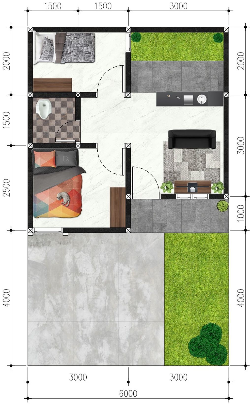 foto denah rumah tipe Neo Estuary perumahan Sunrise River EXT 2