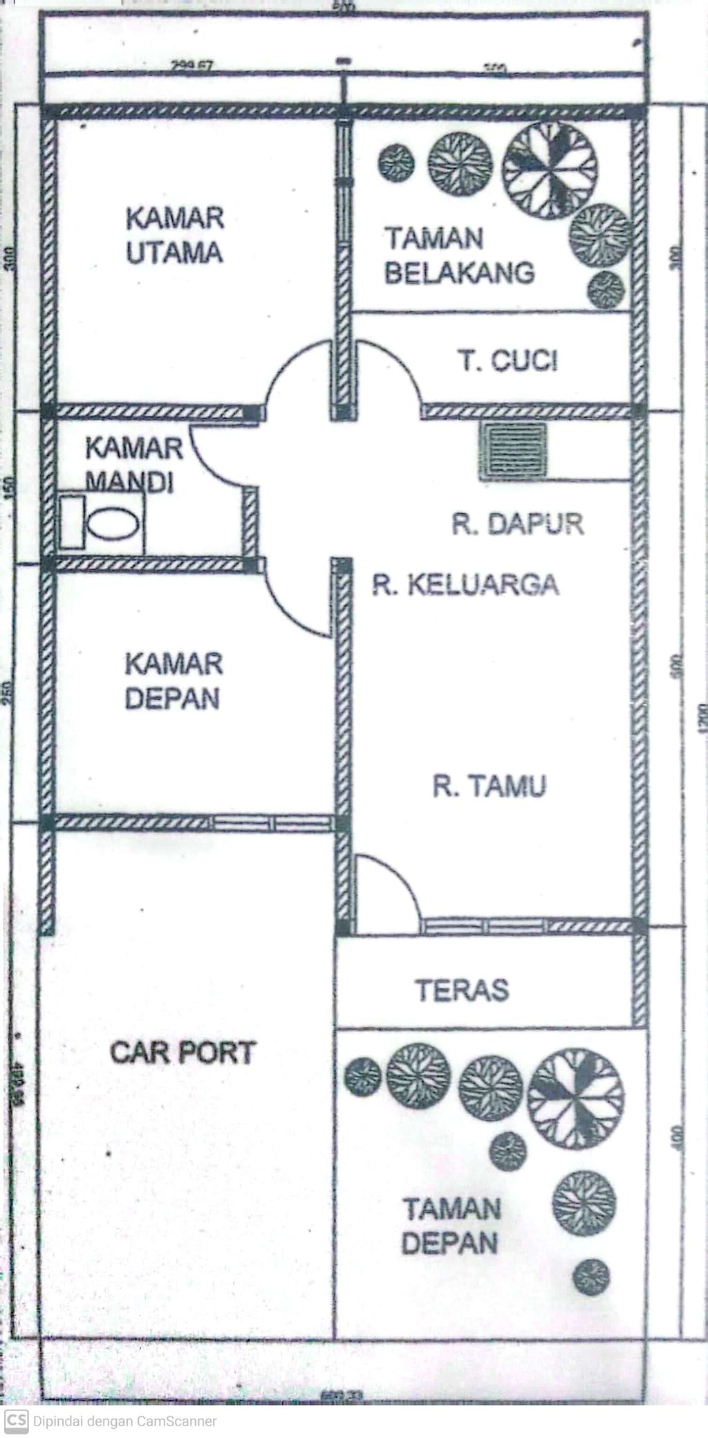foto denah rumah tipe 36/96 perumahan SERPONG SURADITA RESIDENCE (TAHAP 1)