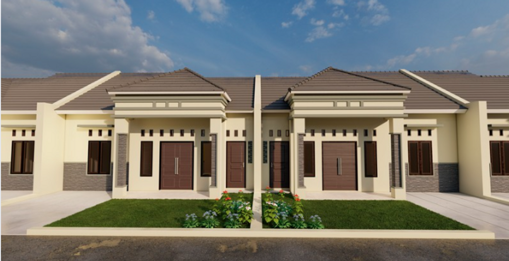 foto tampak rumah tipe GAW B6-B9 perumahan GRIYA AYANA WIRASANA