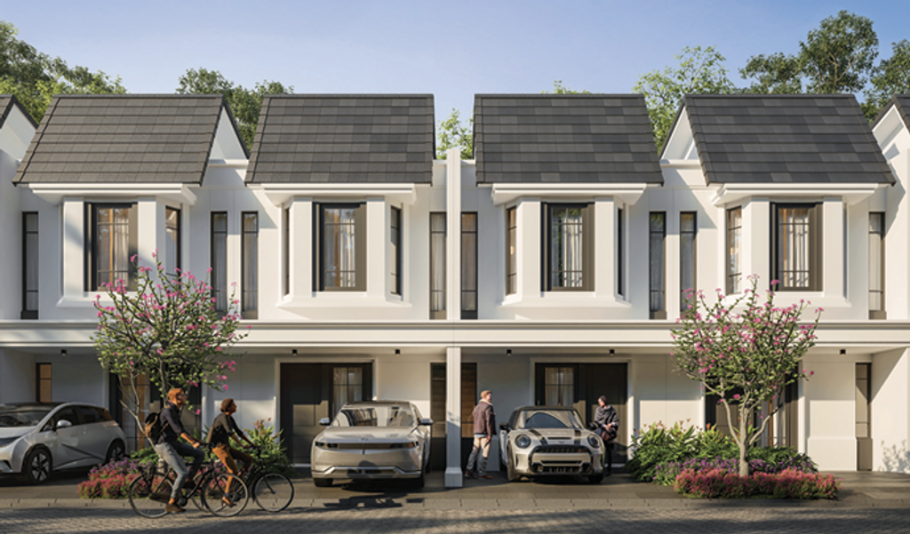 foto tampak rumah tipe BREYNIA B perumahan CitraGarden Bintaro tahap II