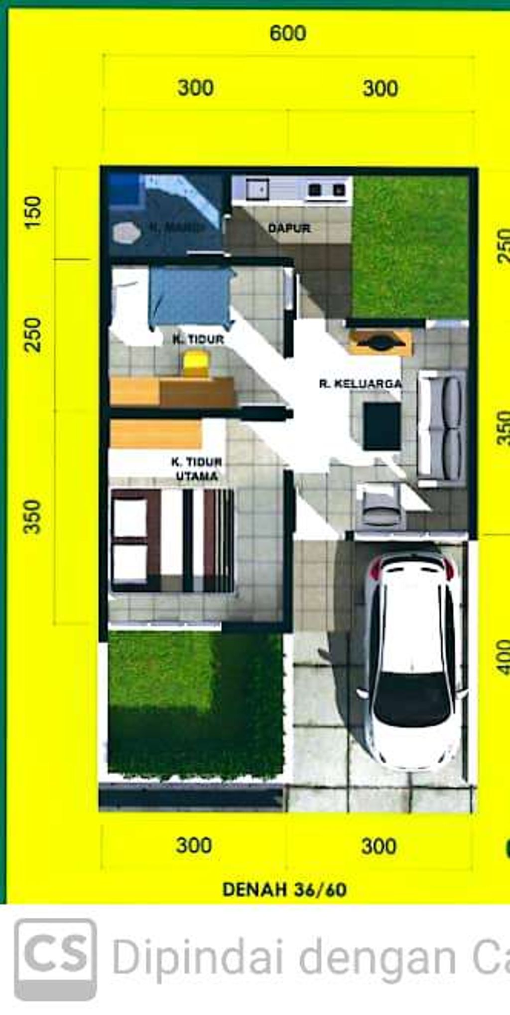 foto denah rumah tipe GUNTENG 3 perumahan GUNTENG REGENCY 3