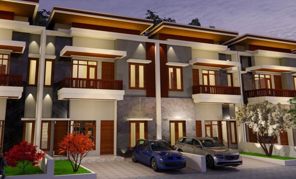 foto tampak rumah tipe 80/107 800jt perumahan Central Park Kartasura