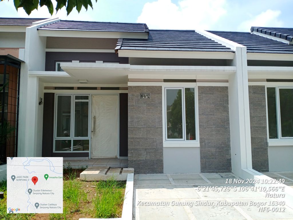 foto tampak rumah tipe NF6-12 perumahan SERPONG NATURA CITY