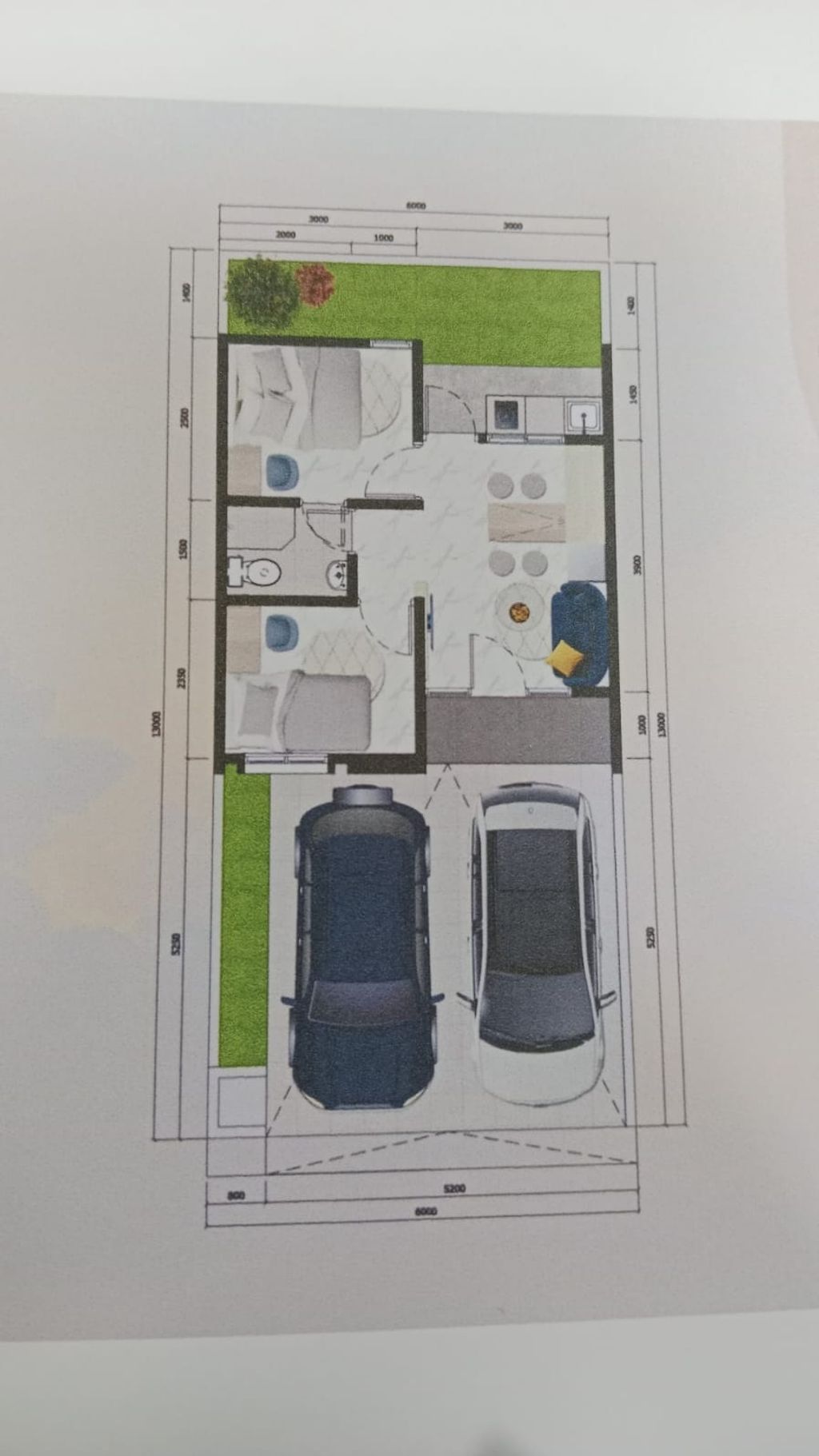 foto denah rumah tipe SKY VIEW perumahan GRAND RESIDENCE CITY