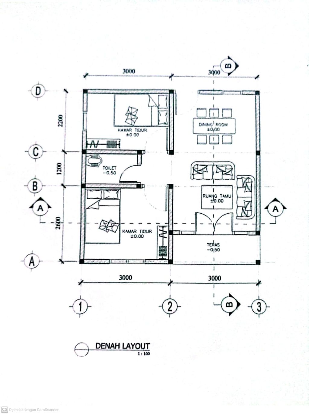 foto denah rumah tipe 36 perumahan GRAND PRABU RESIDENCE