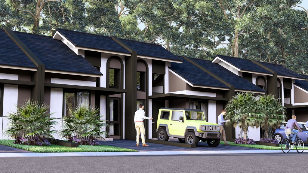 foto tampak rumah tipe 39/72 Alamanda perumahan AMARA VILLAGE