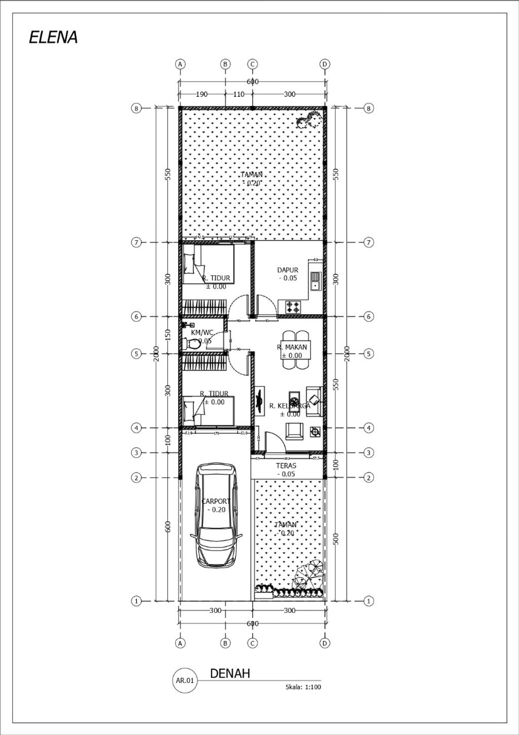 foto denah rumah tipe Elena perumahan GRAND SHARON RESIDENCE TAHAP 3 REV