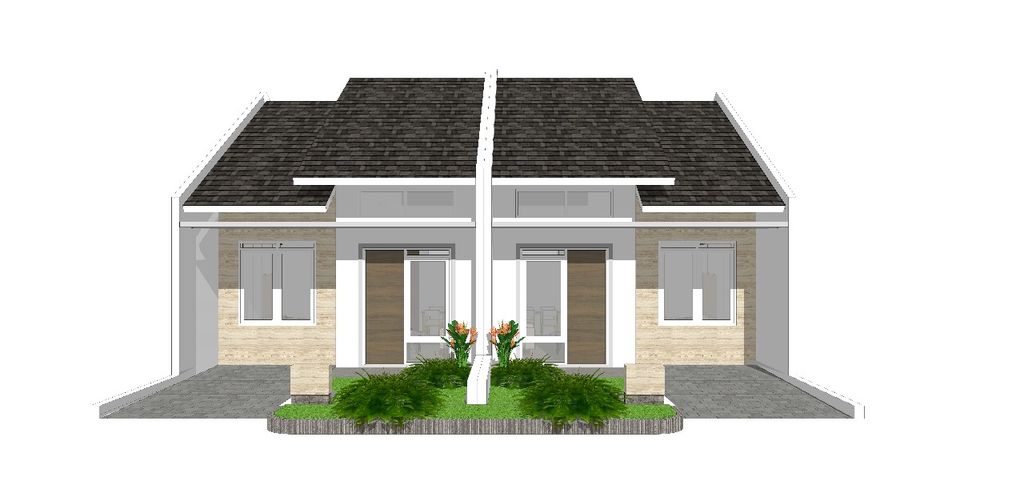 foto tampak rumah tipe Elena perumahan GRAND SHARON RESIDENCE TAHAP 3 REV