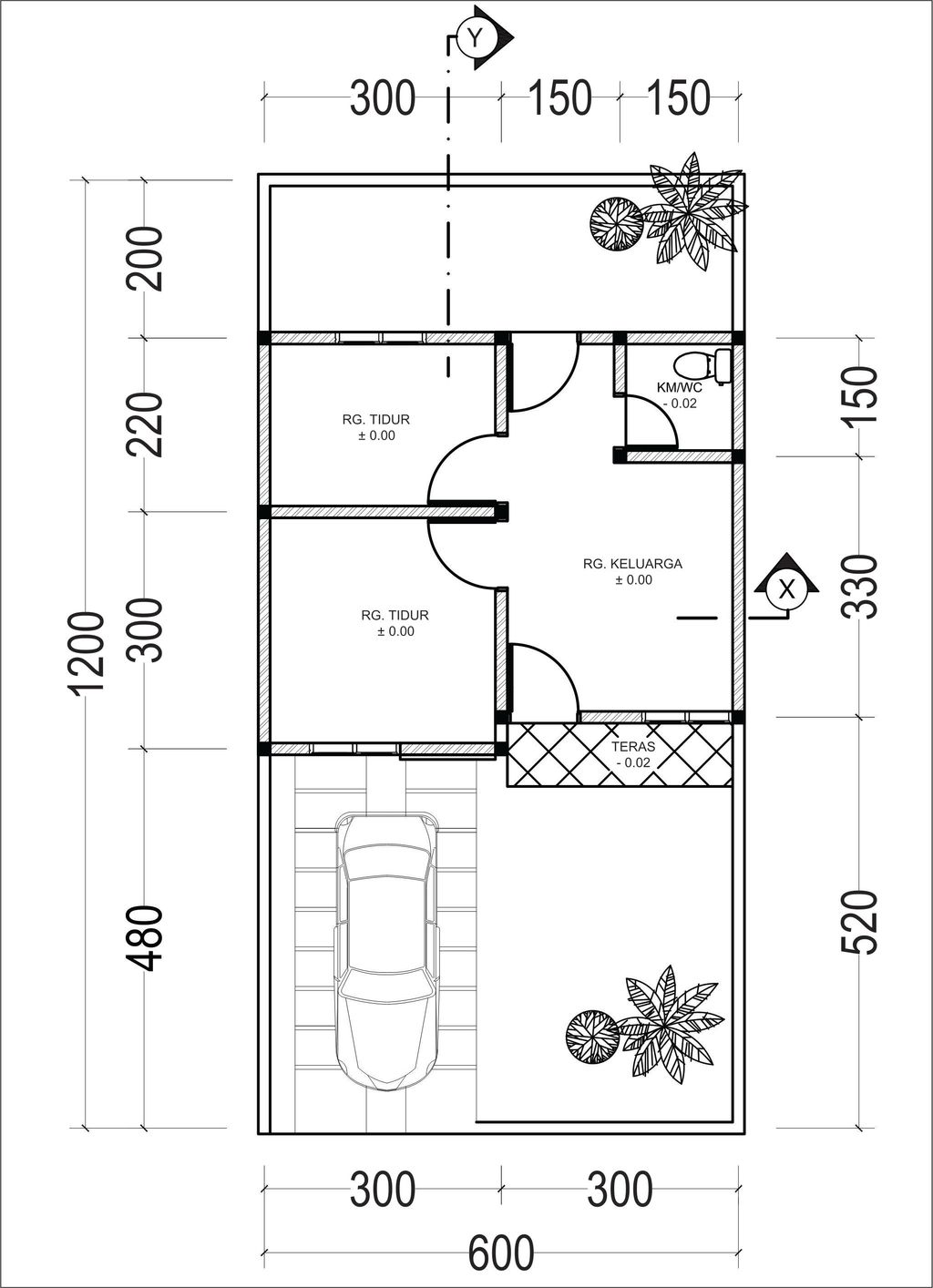 foto denah rumah tipe 36 perumahan Sunrise City Maros
