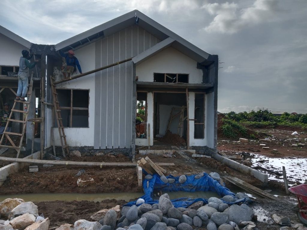 foto tampak rumah tipe 36 perumahan Sunrise City Maros