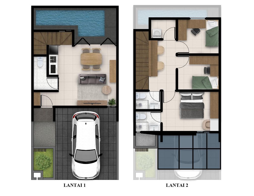 foto denah rumah tipe GALILEO perumahan Nano Town 4