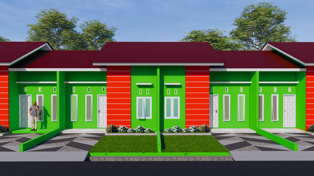 foto tampak rumah tipe 36/78 perumahan Griya Sumpang Permai