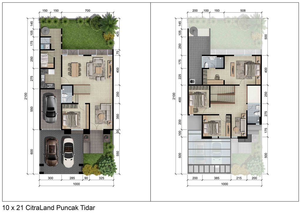 foto denah rumah tipe AZURITE perumahan CITRALAND PUNCAK TIDAR MALANG TAHAP II